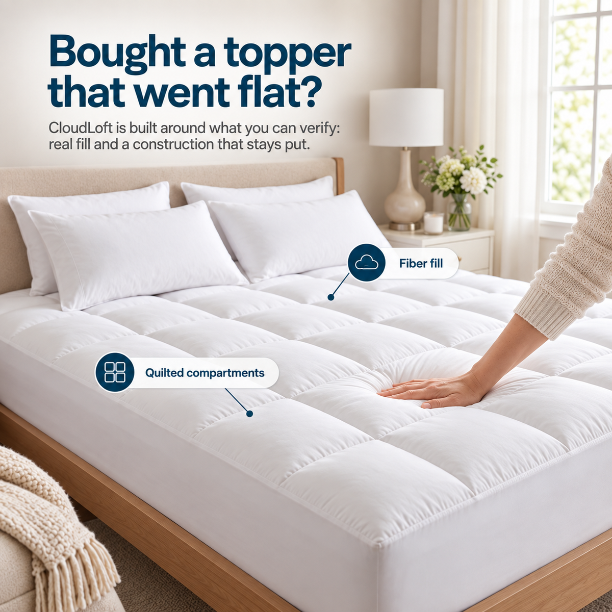 Nubrae™ CloudLoft Mattress Topper