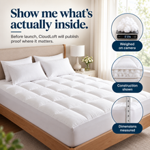 Nubrae™ CloudLoft Mattress Topper